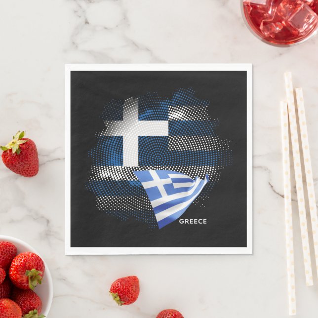 Greece flag napkin (Insitu)