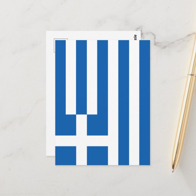 Greece flag postcard (Front/Back In Situ)