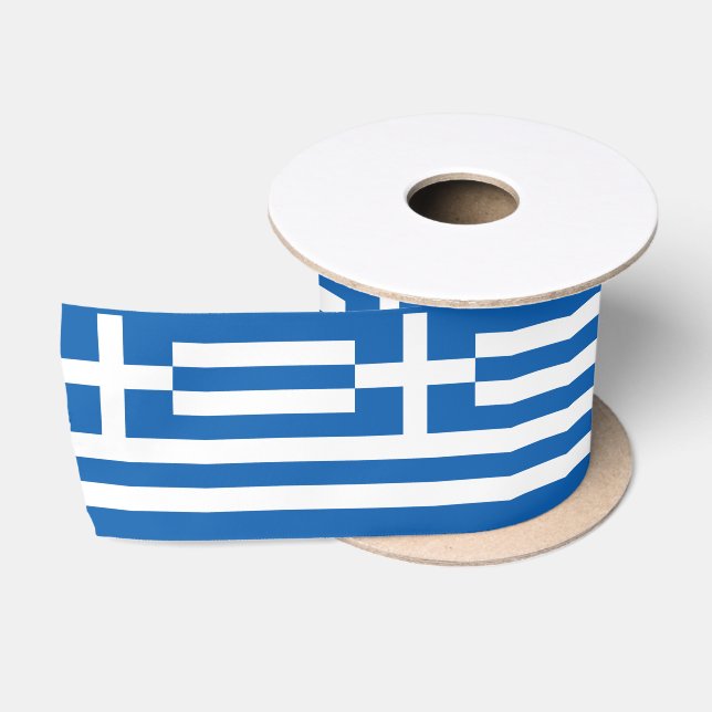 Greece Flag Satin Ribbon (Spool)