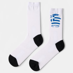 Greece flag socks