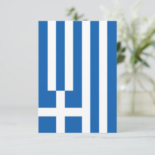 Greece flag thank you card