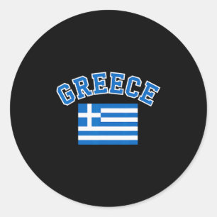 Greece Flag Travel Souvenir Greek  Classic Round Sticker