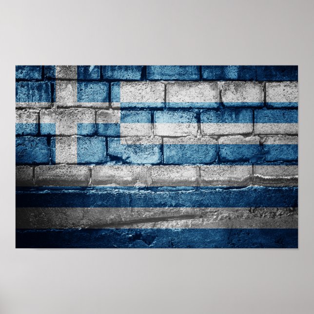 Greece flag wall poster (Front)