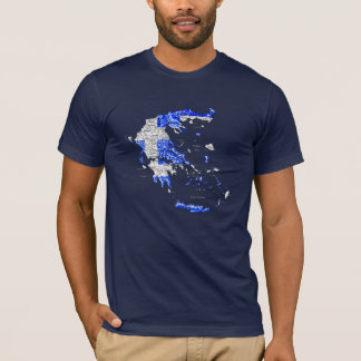 Greece Flagcolor Map T-Shirt