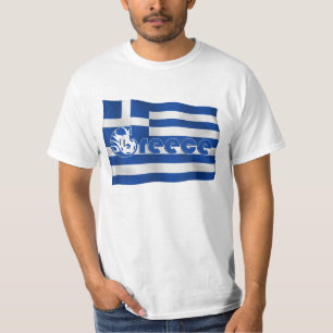 Greece Football Flag T-Shirt