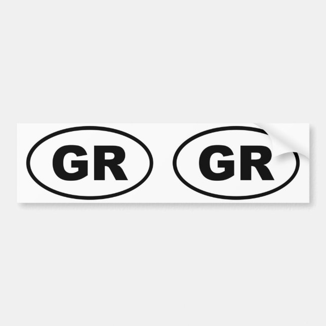Greece GR European oval Bumper Sticker (Front)