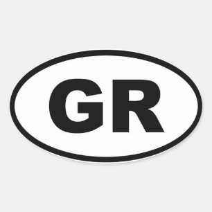 Greece - GR -European Oval Sticker