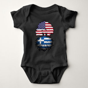 Greece Greek American USA United States America Baby Bodysuit