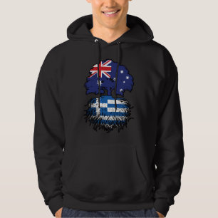 Greece Greek Australian Australia Tree Roots Flag Hoodie