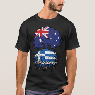Greece Greek Australian Australia Tree Roots Flag T-Shirt