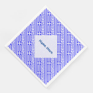 Greece Greek Flag Tiled Blue Personalization  Napkin