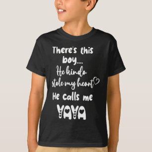 Greece Greek Grandma Grandmother This Boy Calls Me T-Shirt