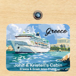 Greece Greek Isles Island Cruise Ship Magnet<br><div class="desc">This design may be personalized in the area provided by changing the photo and/or text. Or it can be customized by clicking Personalize this Template and then choosing the click to customize further option and delete or change the colour of the background, add text, change the text colour or style,...</div>