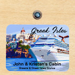 Greece Greek Isles Island Cruise Ship Magnet<br><div class="desc">This design may be personalized in the area provided by changing the photo and/or text. Or it can be customized by clicking Personalize this Template and then choosing the click to customize further option and delete or change the colour of the background, add text, change the text colour or style,...</div>