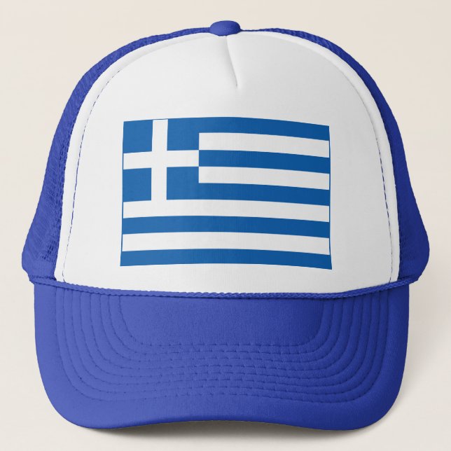 Greece – Greek National Flag Trucker Hat (Front)
