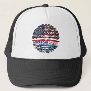 Greece Greek US American USA United States Tree Trucker Hat