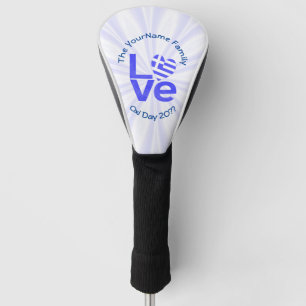Greece Heart Flag Blue LOVE Personalized  Golf Head Cover
