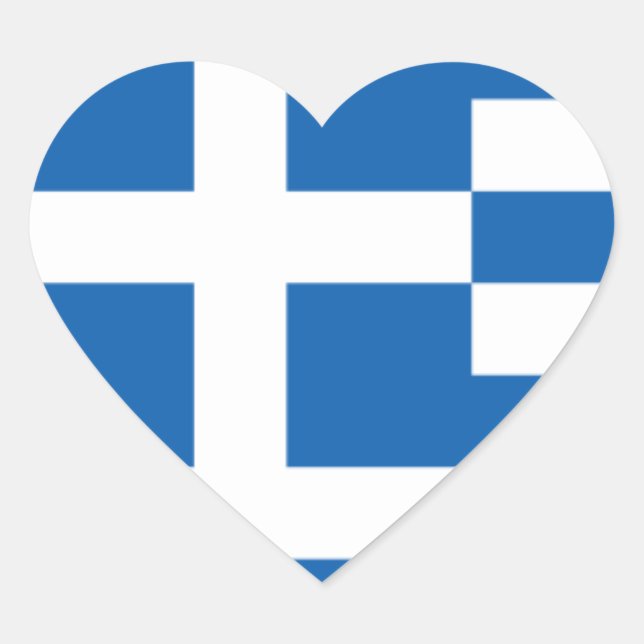 GREECE HEART STICKER (Front)