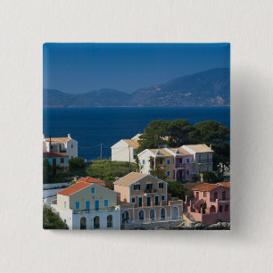 GREECE, Ionian Islands, KEFALONIA, Assos: 2 Inch Square Button