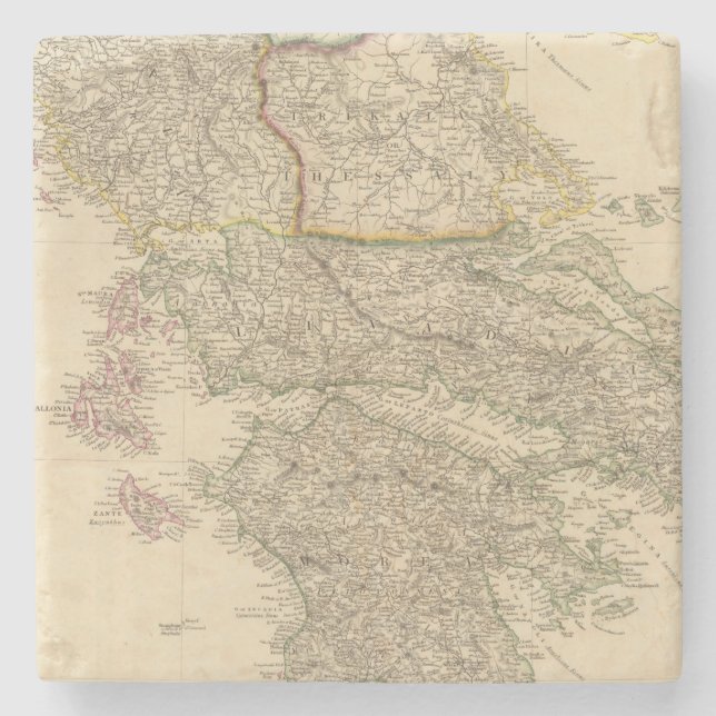 Greece, Ionian Islands Stone Coaster (Front)