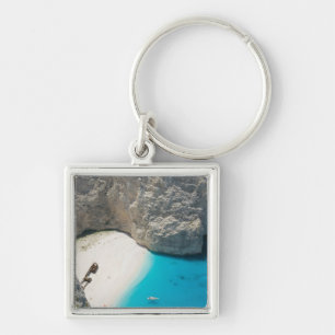 GREECE, Ionian Islands, ZAKYNTHOS, SHIPWRECK Keychain