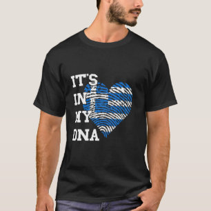 Greece It's In My DNA Greek Flag Heart Greek Roots T-Shirt