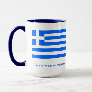 Greece lovers and patriotic mug Combo Mug, 15 oz