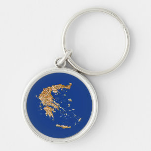 Greece Map Keychain