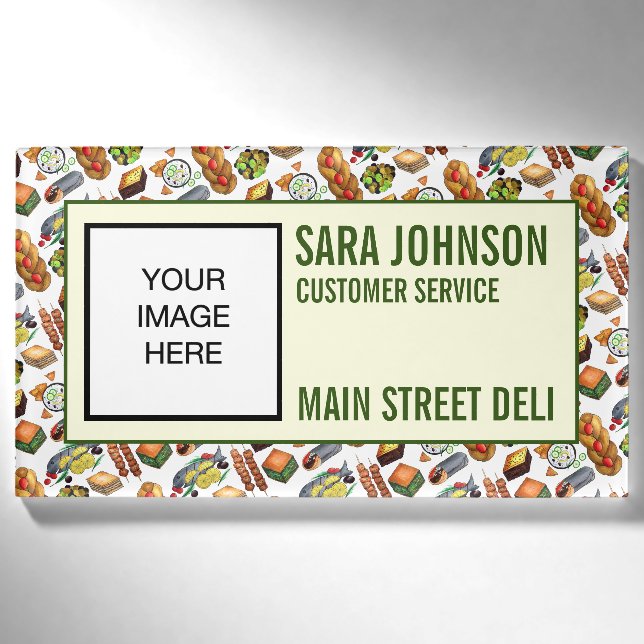 Greece Mediterranean Food Greek Diner Restaurant Name Tag (Front)
