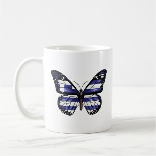 Greece Monarch Butterfly Flag Coffee Mug