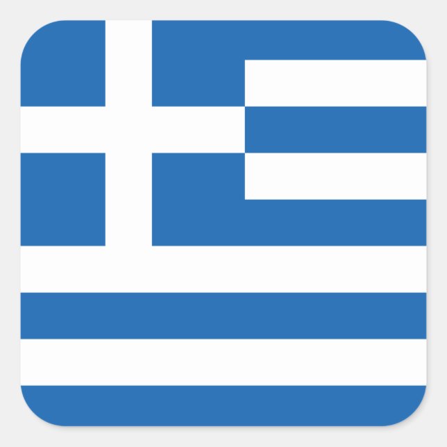 Greece National World Flag Square Sticker (Front)