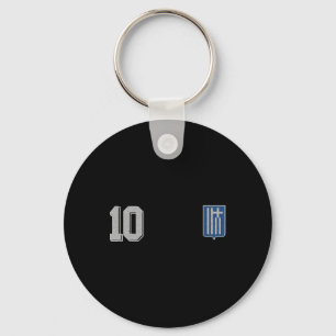 Greece Or Hellas In Footbyll Or Soccer Style Keychain