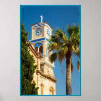 Greece - Orthodox Greek Church with Palm Tree