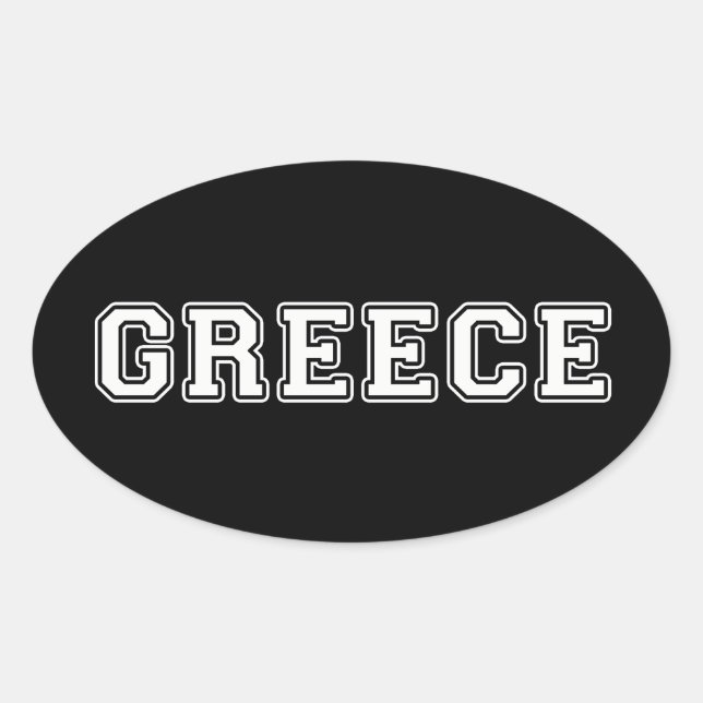 Greece Oval Sticker (Front)