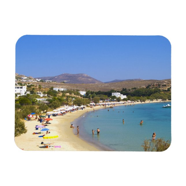 Greece, Paros Island, Krios Beach from above Magnet (Horizontal)