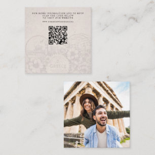 Greece Passport Wedding QR Enclosure Card