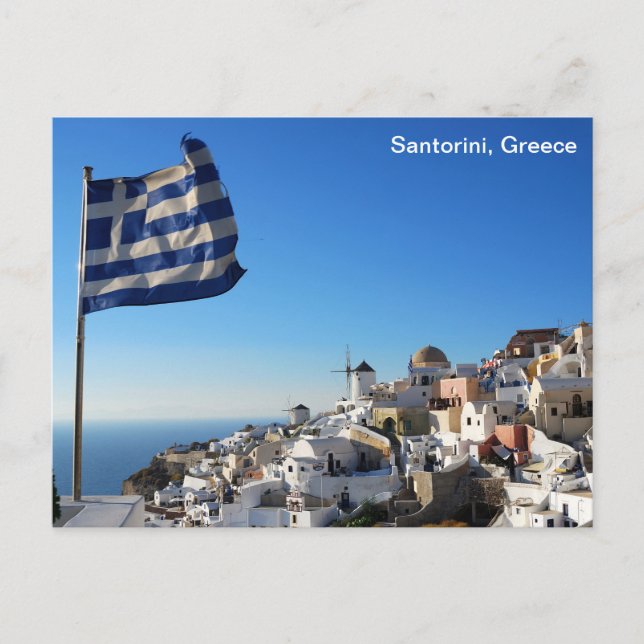 Greece Postcard with Santorini landscape (Front)