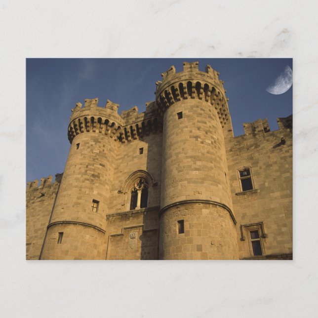 Greece, Rhodes Town. View of the Palace of the Postcard (Front)