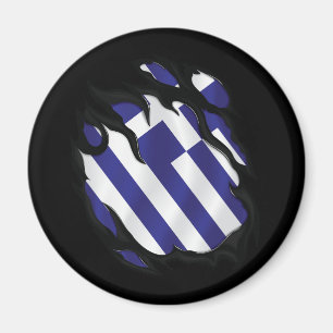 Greece Ripped Flag Magnet