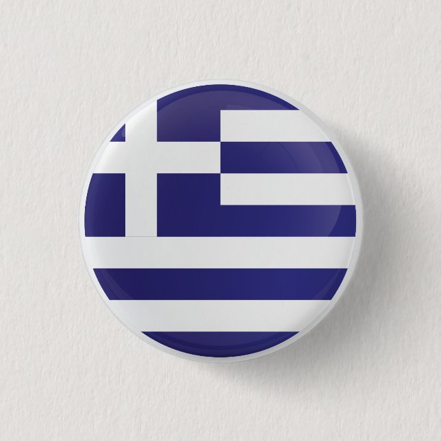 Greece  Round Icon Flag 1 Inch Round Button (Front)