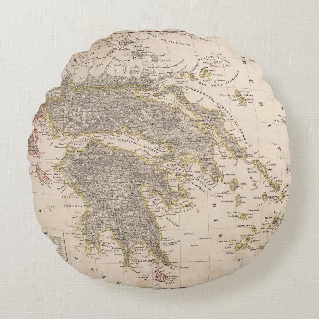 Greece Round Pillow (Front)