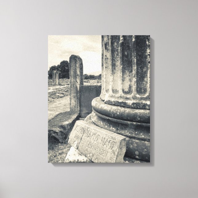 Greece, ruins of ancient city canvas print (Front)