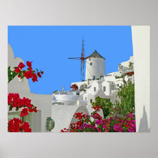 Greece santorini oia poster