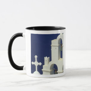 Greece, Santorini. View of a Greek church and Mug