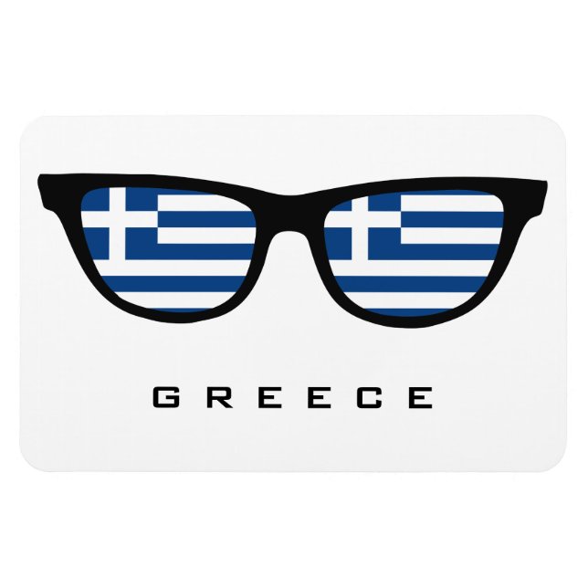 Greece Shades custom text & colour magnet (Horizontal)