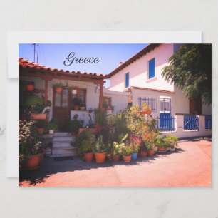 Greece Small House Holiday Card