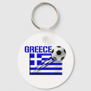 Greece Soccer logo Greek flag football gifts Keychain