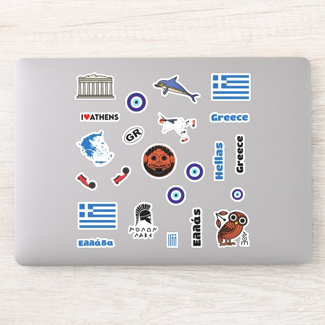 Greece Souvenirs Icons Assortment (Computer)