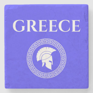 Greece Spartan  Stone Coaster