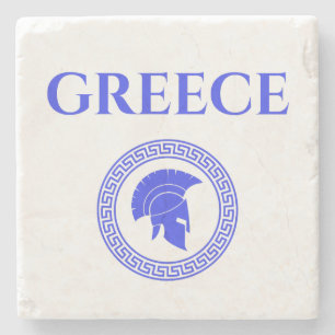 Greece Spartan  Stone Coaster